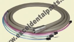 Handpiece light source tubing; 6-Pin; ISO-C; ADEC 4 tube jacketed